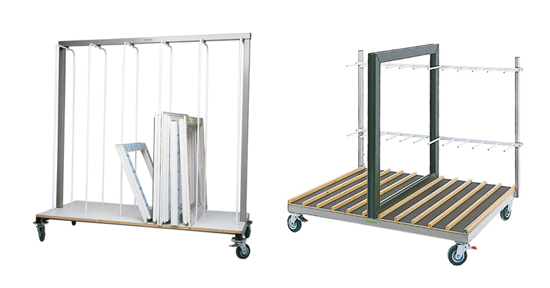 Compartment trolleys to faciltate the transport of components